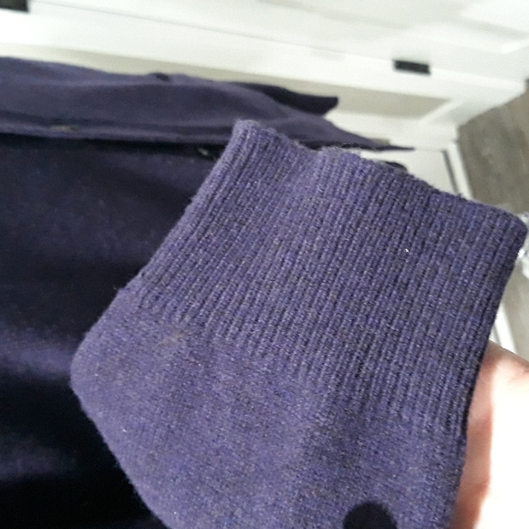 Polo by Ralph Lauren deep purple lambswool cardigan with pockets. XL - Picture 7 of 8